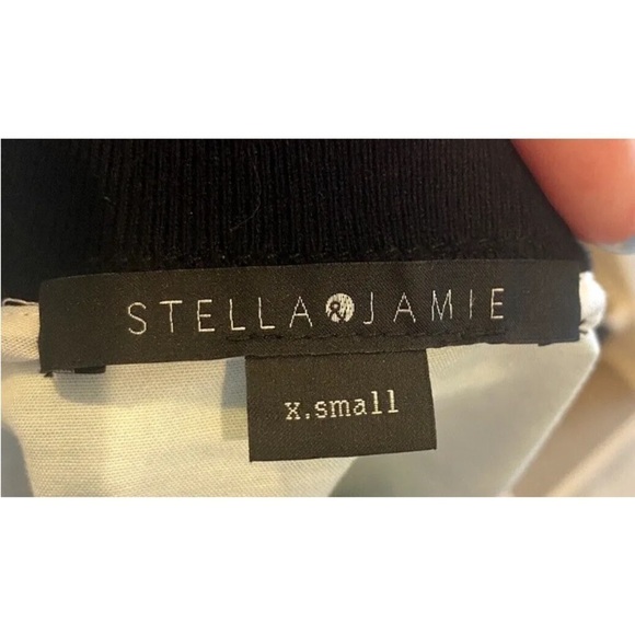 Womens Stella & Jamie Size XS Bomber Jacket Green Black Floral Designer Pocket - Picture 7 of 9